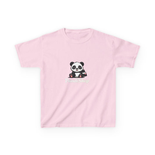 Kids Panda Tee — Cute Sitting Panda with Bamboo | Children's Animal T‑Shirt